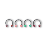 Piercing in acciaio chirurgico 316L con palline a strisce da 3 mm