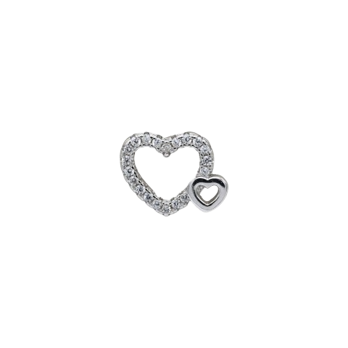 ORECCHINO CON CUORE ZIRCONATO