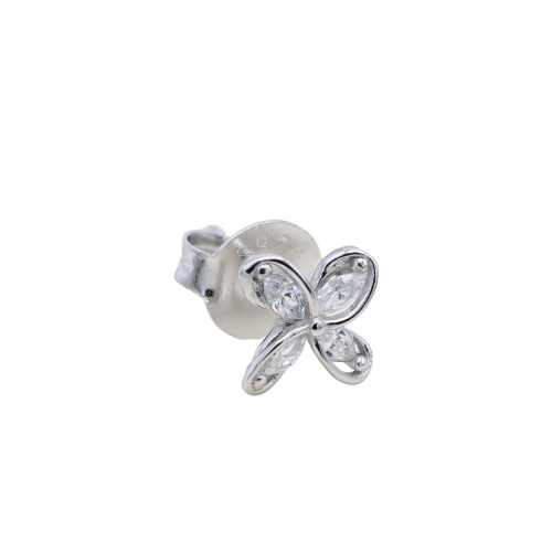 ORECCHINO CON FIORE ZIRCONATO