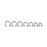 Piercing in acciaio chirurgico 316L con design a palline di colore argento