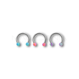 Piercing in acciaio chirurgico 316L con palline a strisce da 3 mm