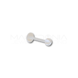 Labret in Teflon con palline 5x6 mm materiale anallergico e flessibile