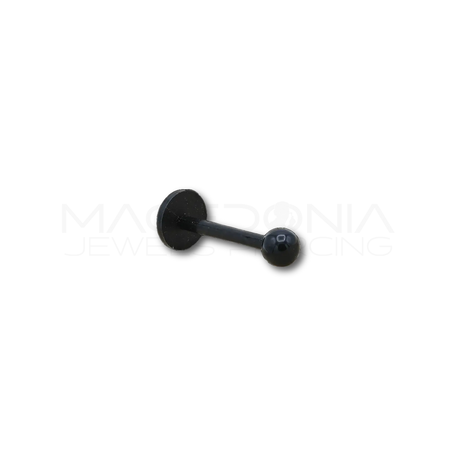 Labret in Teflon con palline 5x6 mm materiale anallergico e flessibile