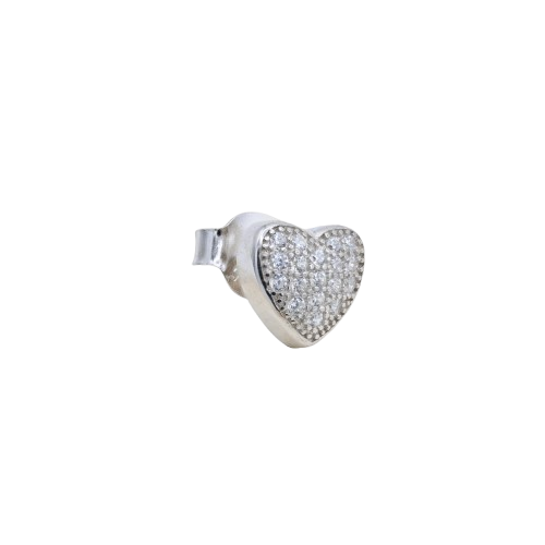 ORECCHINO CON CUORE ZIRCONATO