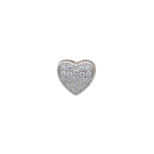 ORECCHINO CON CUORE ZIRCONATO