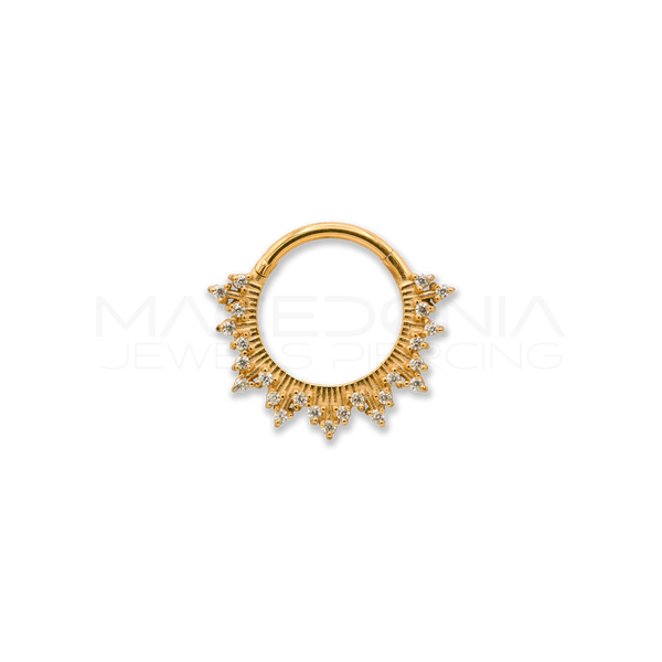 cerchietto in acciaio chirurgico 316L con zirconi incastonati