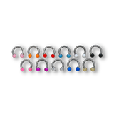 Piercing in acciaio chirurgico 316L con palline da 3 mm