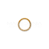 Piercing Clicker con Zirconi in acciaio chirurgico 316L