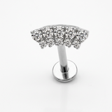 Piercing con zirconi in Titanio G23- Piercing per Lobo, helix, forward helix, conch, flat, tragus