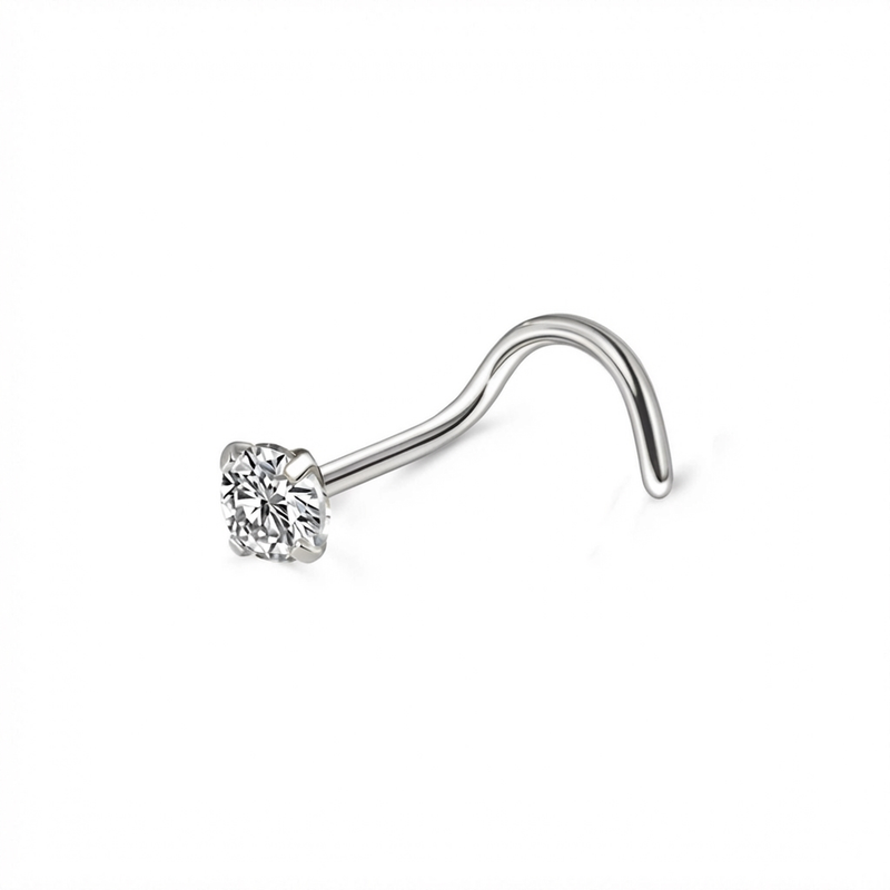 Piercing con zircone in Titanio G23- Piercing per naso