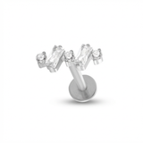 Piercing con zirconi in Titanio G23- Piercing per Lobo, helix, forward helix, conch, flat, tragus