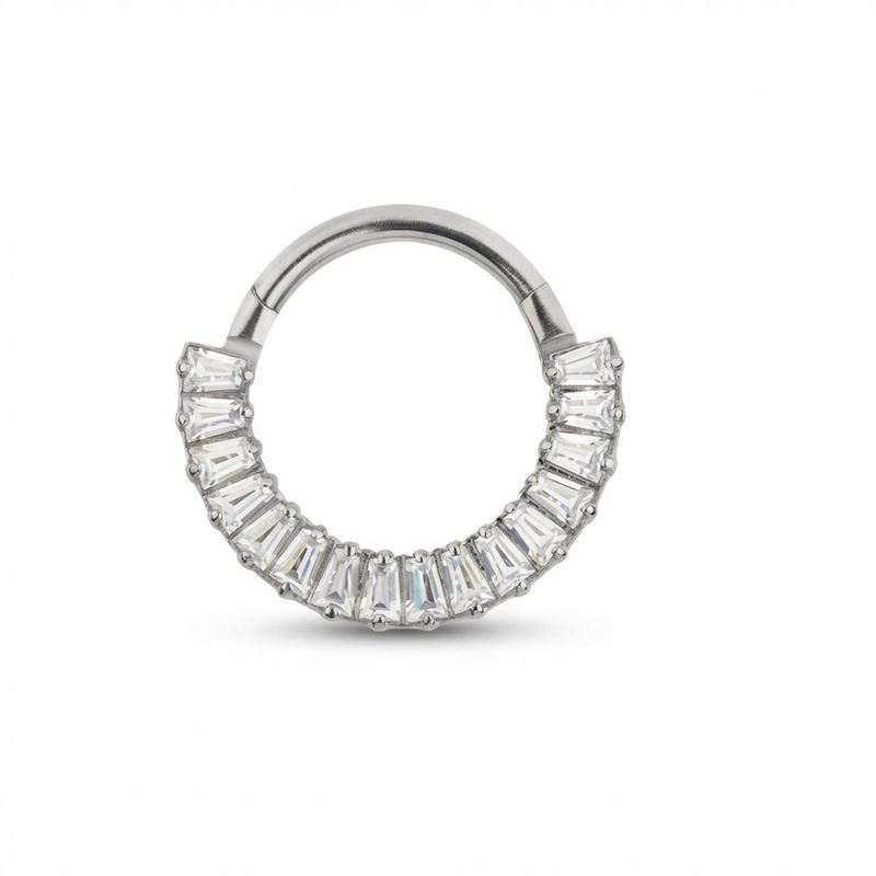 Piercing con zirconi in Titanio G23 - Piercing per Lobo, helix, daith, septum