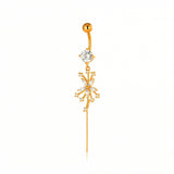 Piercing con zircone e pendenti in Acciaio Chirurgico 316L - Piercing per ombelico