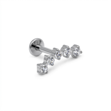 Piercing labret in titanio con piattello in titanio G23 anallergico