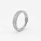 Piercing Clicker in Titanio con Doppia Fascia di Zirconi