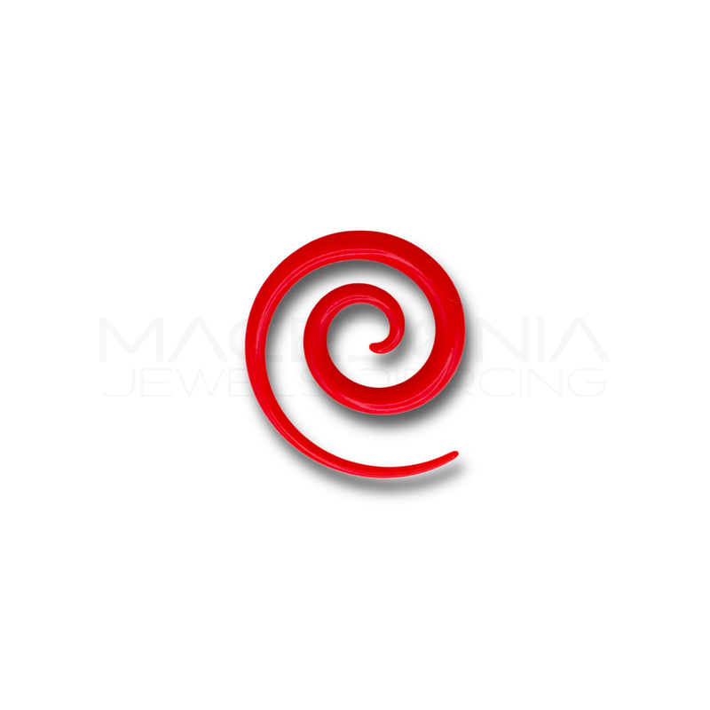 Dilatatore a Spirale in Acrilico rosso