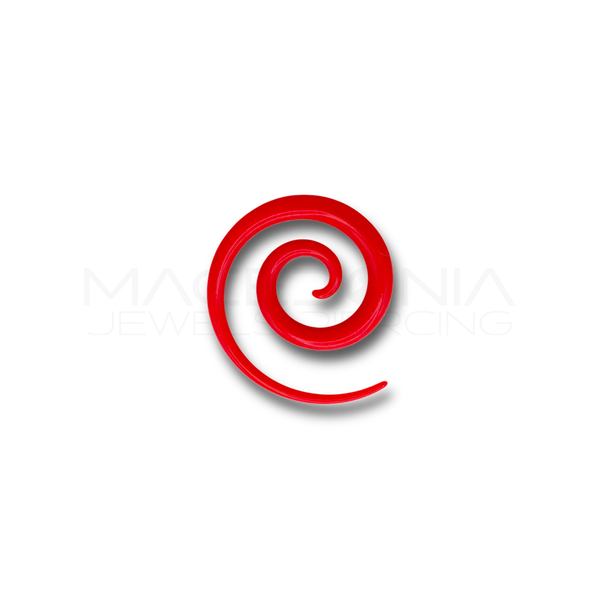Dilatatore a Spirale in Acrilico rosso