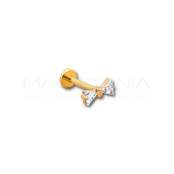 Piercing in Titanio con Fiocco Zirconato