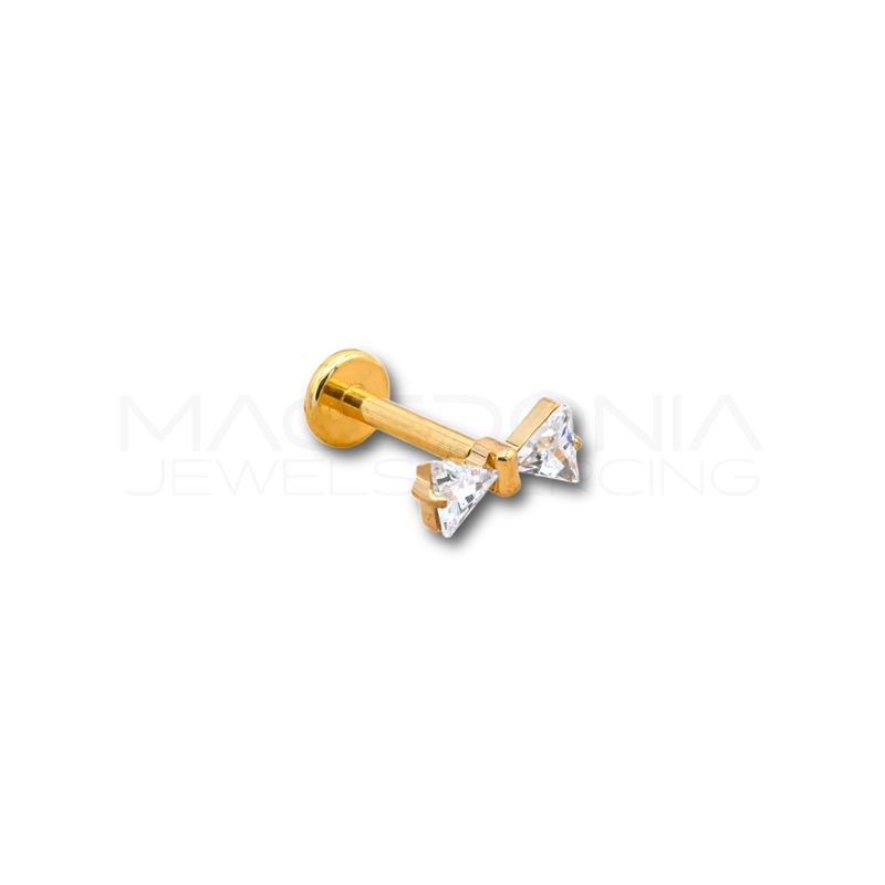 Piercing in Titanio con Fiocco Zirconato