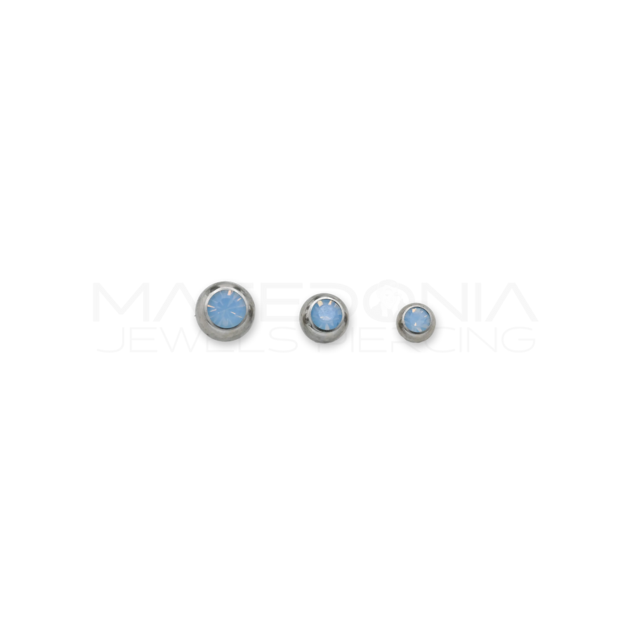 Palline con Zirconi 6mm in Acciaio Chirurgico 316L – Filettatura 1.6mm