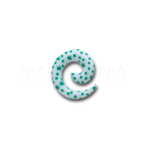 Dilatatore a Spirale Fantasia Foglia Verde