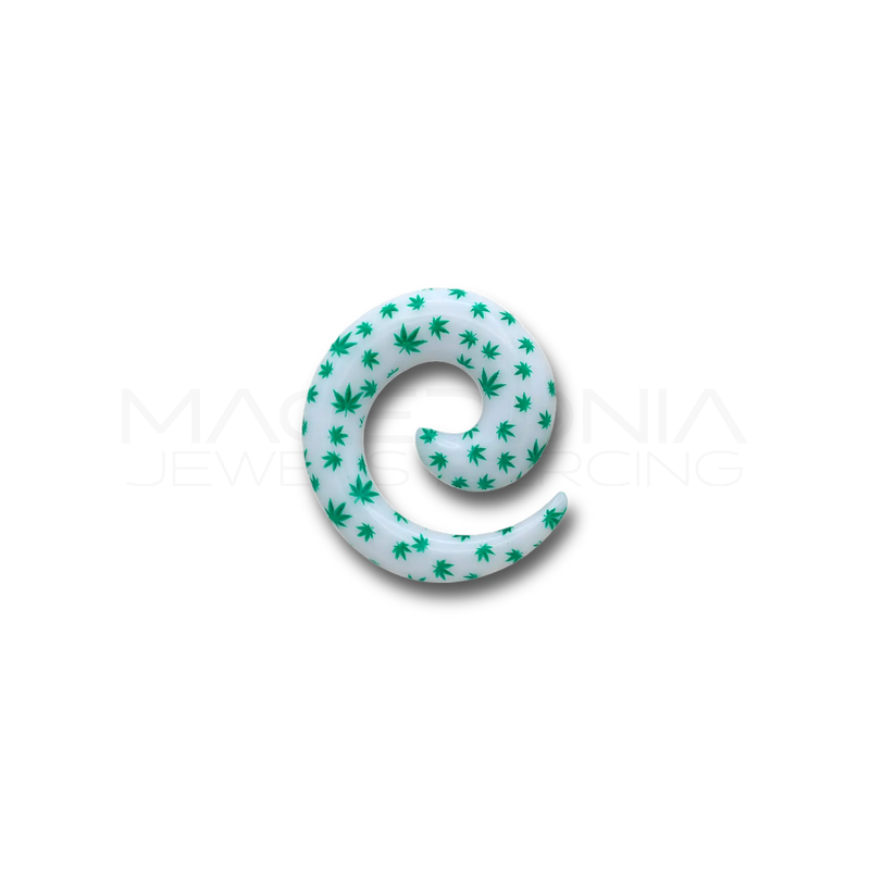 Dilatatore a Spirale Fantasia Foglia Verde