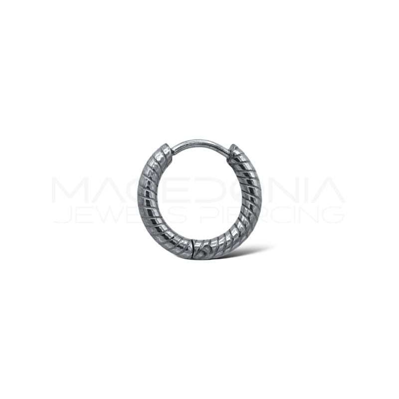 Piercing con chiusura clicker in acciaio chirurgico 316L