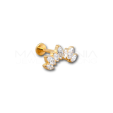 Piercing Titanio con corona di zirconi incastonati a forma di fiore
