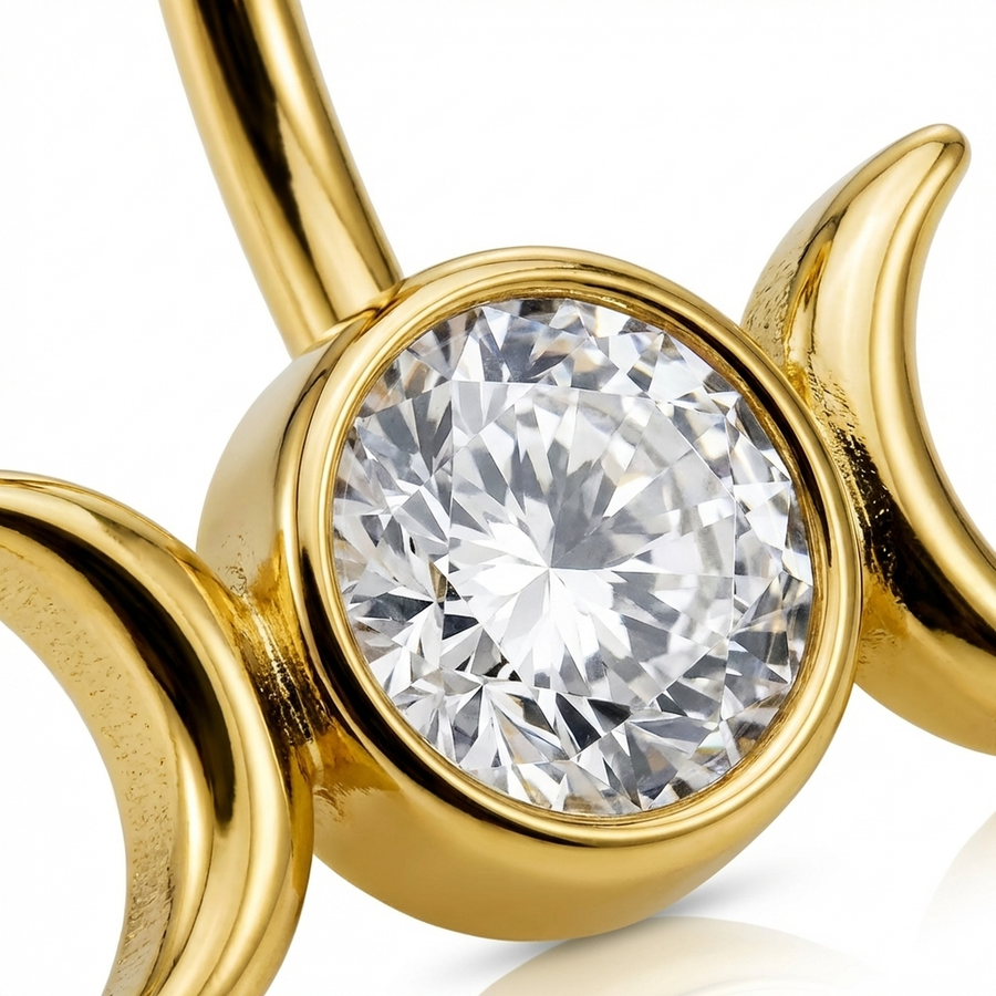 Piercing con zircone in Titanio G23 - Piercing per ombelico
