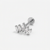 Piercing con zirconi in Acciaio Chirurgico 316L - Piercing per lobo, helix, forward helix, conch, flat, tragus