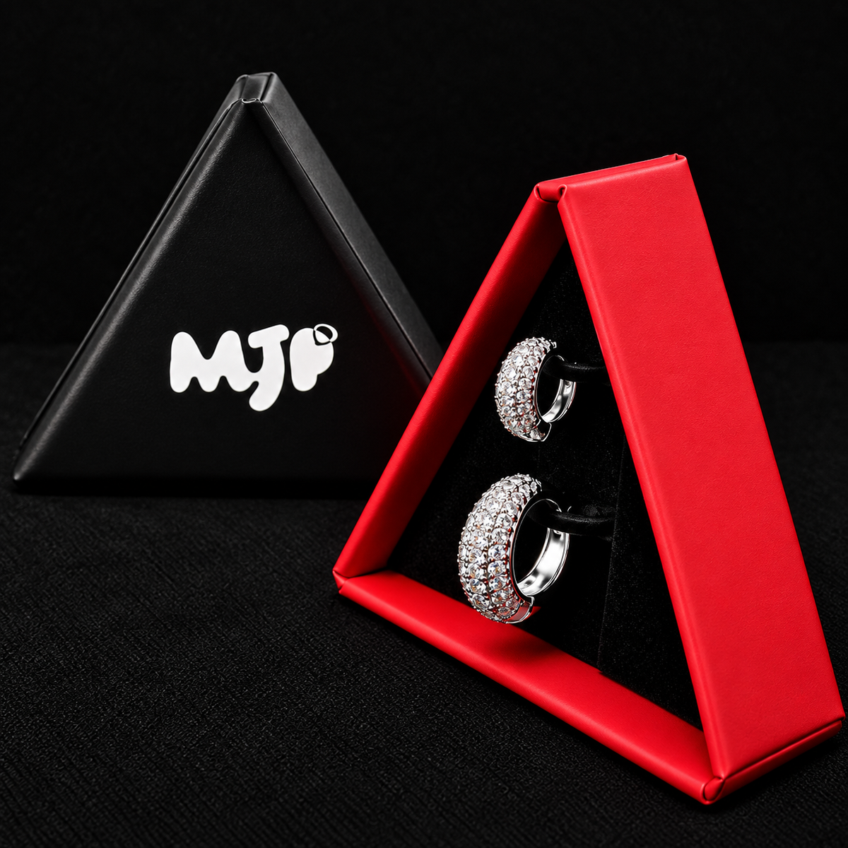 Set Coppia Cerchietti a goccia con Zirconi in Argento 925 – Misure 8+10 mm / 10+12 mm