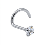 Nostril con Zirconcino in Titanio