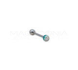 Barbell in acciaio chirurgico 316L con palline glitterate