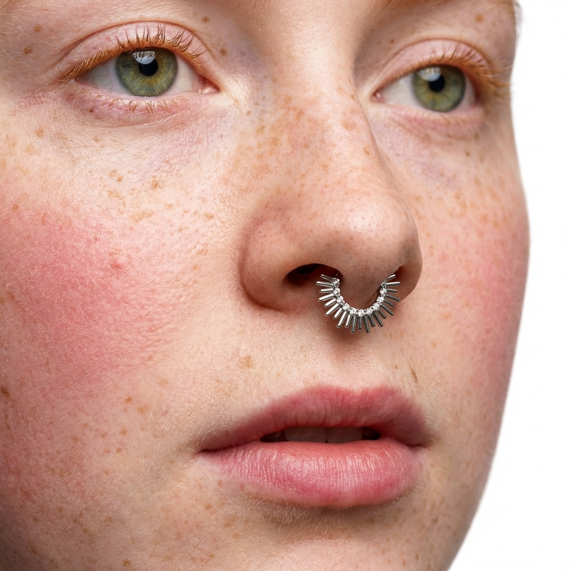 Piercing con zirconi e punte in Titanio G23 - Piercing per Lobo, helix, daith, septum
