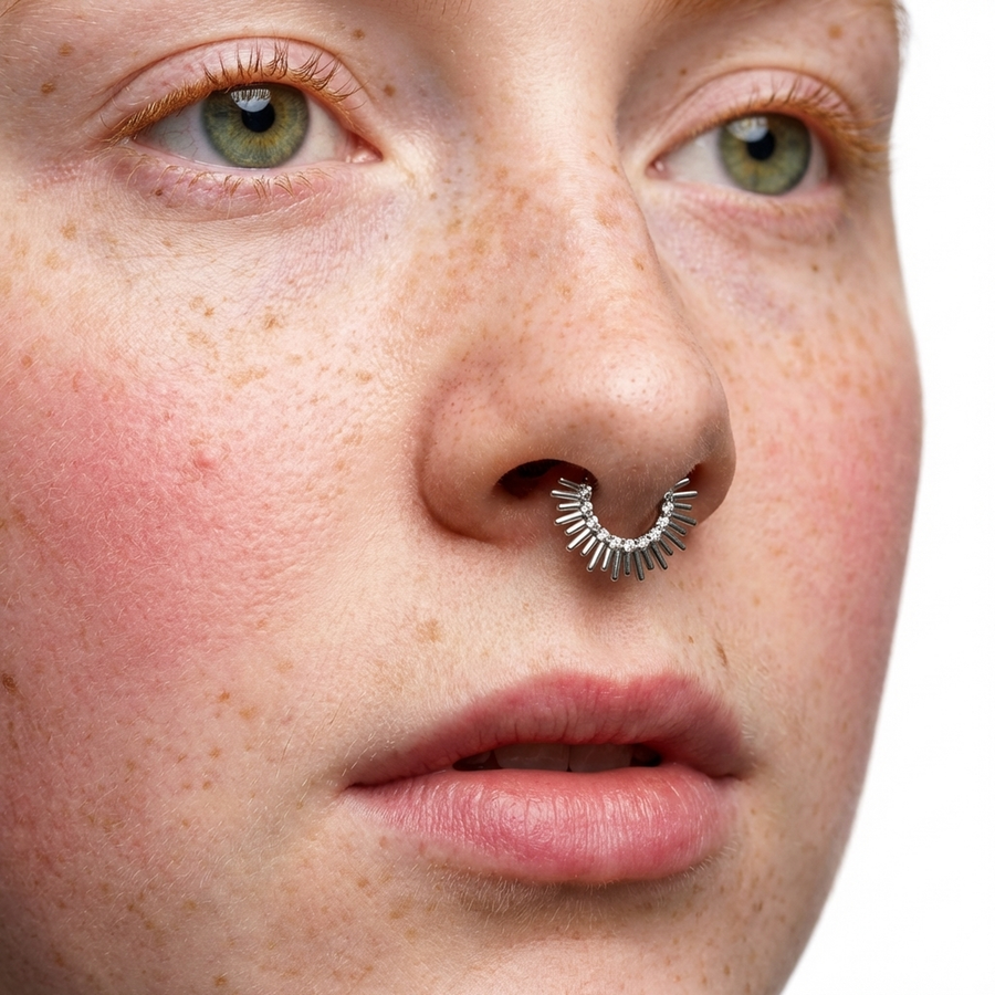 Piercing con zirconi e punte in Titanio G23 - Piercing per Lobo, helix, daith, septum