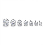 Orecchino punto luce in acciaio inox – Zircone brillante da 4 a 10 mm, anallergici e resistenti