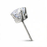 Orecchino punto luce in acciaio inox – Zircone brillante da 4 a 10 mm, anallergici e resistenti