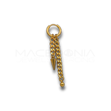 Piercing con Doppia Catenina e Cono in Acciaio Chirurgico 316L