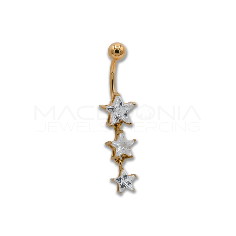 BANANA CON STELLE ZIRCONATE PENDENTI