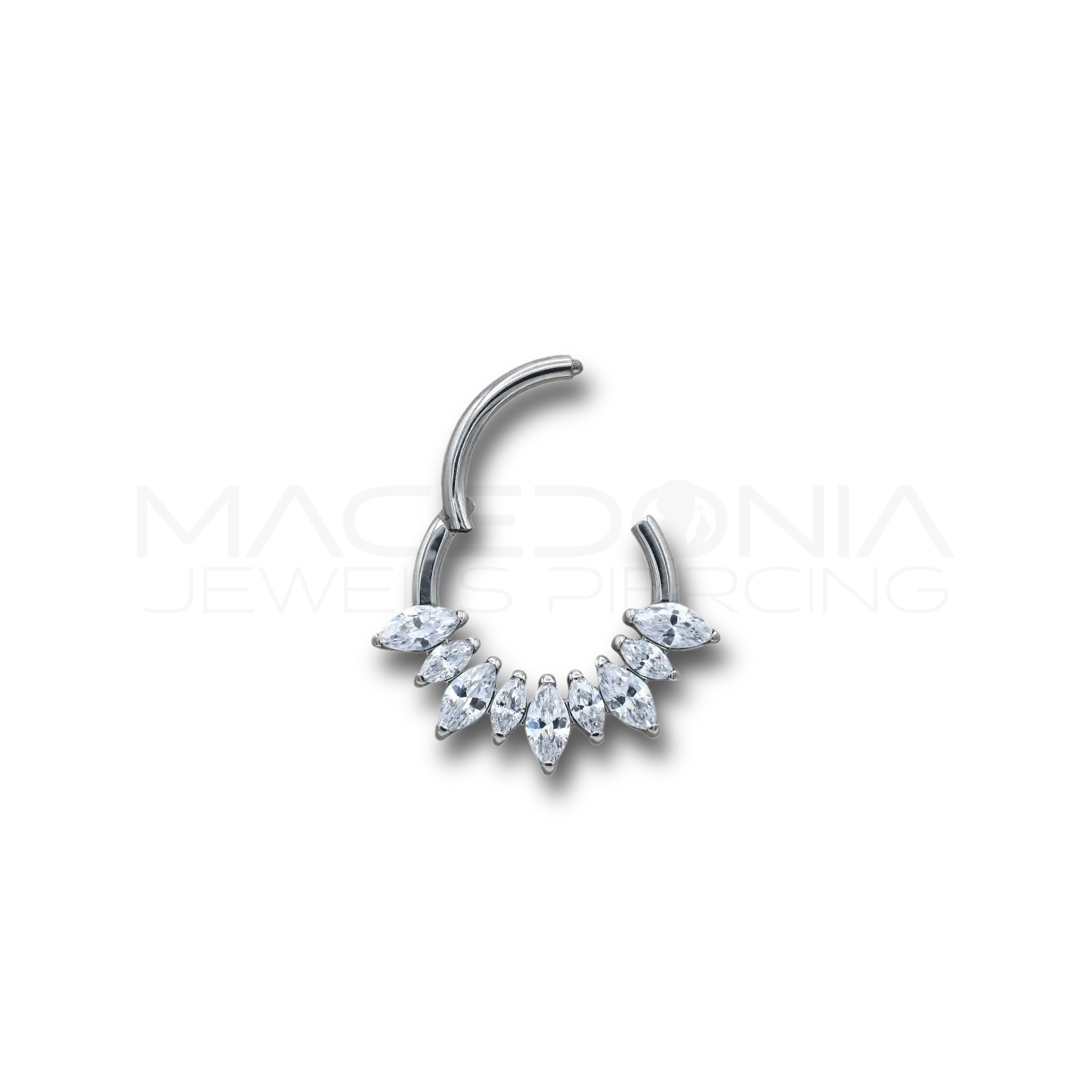 Piercing Clicker in Titanio F136 con Corona di Zirconi