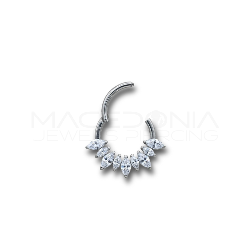 Piercing Clicker in Titanio F136 con Corona di Zirconi