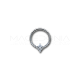 Piercing Titanio Cerchietto con Triangolo Brillante