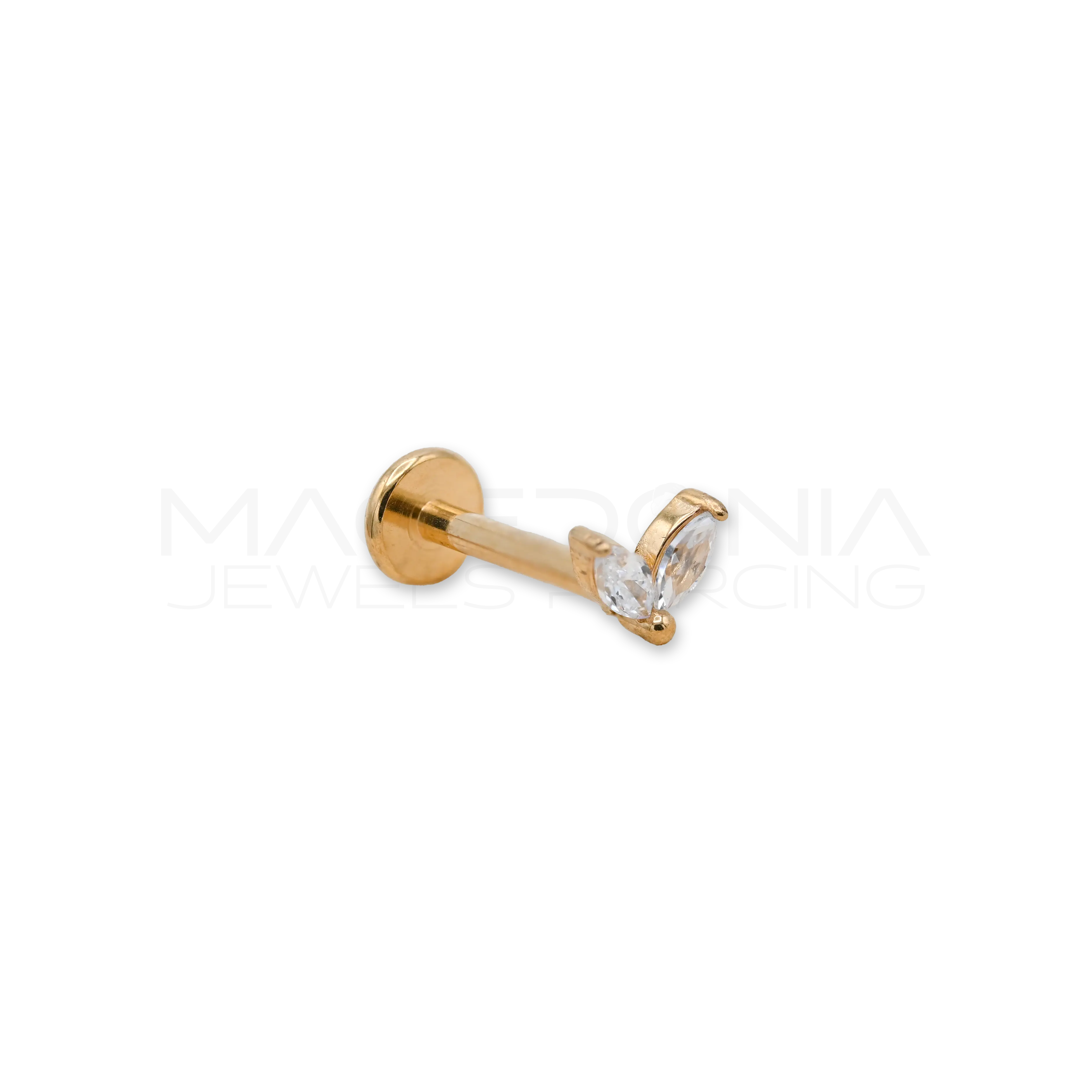BARRETTA CON FOGLIE ZIRCONATE