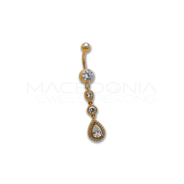 BANANA CON TRE ZIRCONI PENDENTI