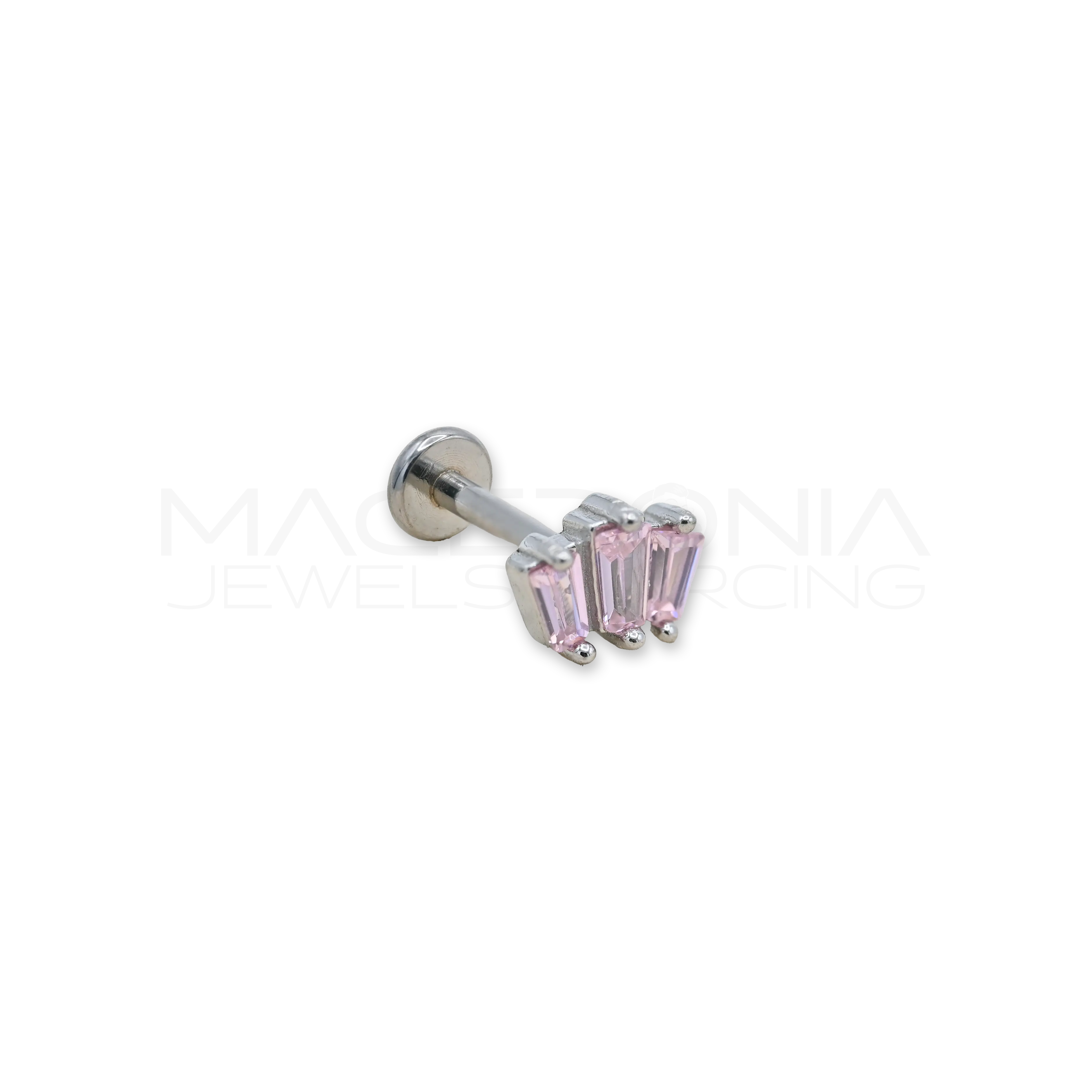 Barretta con Tre Zirconi Orizzontali