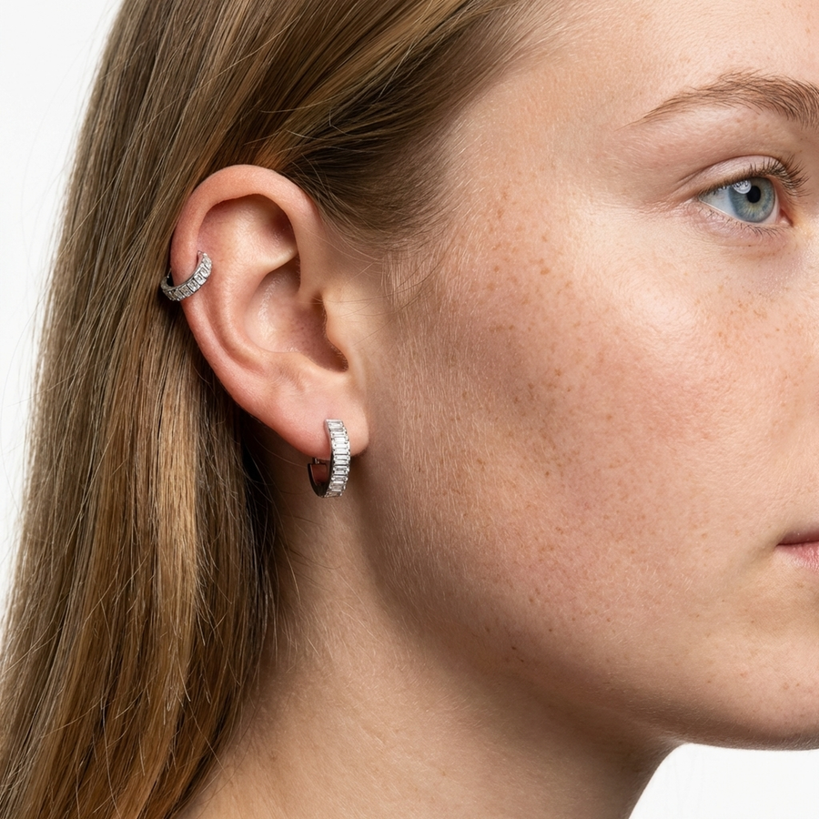 Piercing con zirconi in Titanio G23 - Piercing per lobo, helix, forward helix, tragus