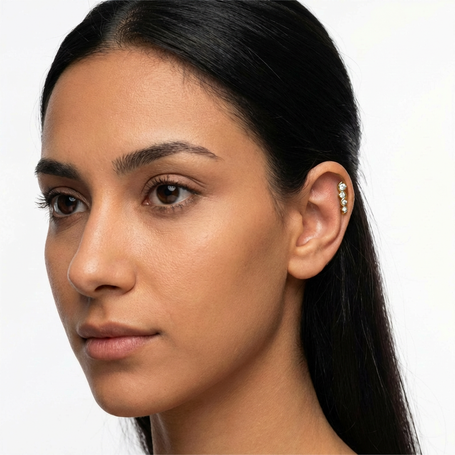 Piercing con zirconi in Titanio G23 - Piercing per lobo, helix, forward helix, conch, flat, tragus