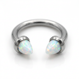 Piercing con Coni Opali 3x4 mm in Acciaio Chirurgico 316L