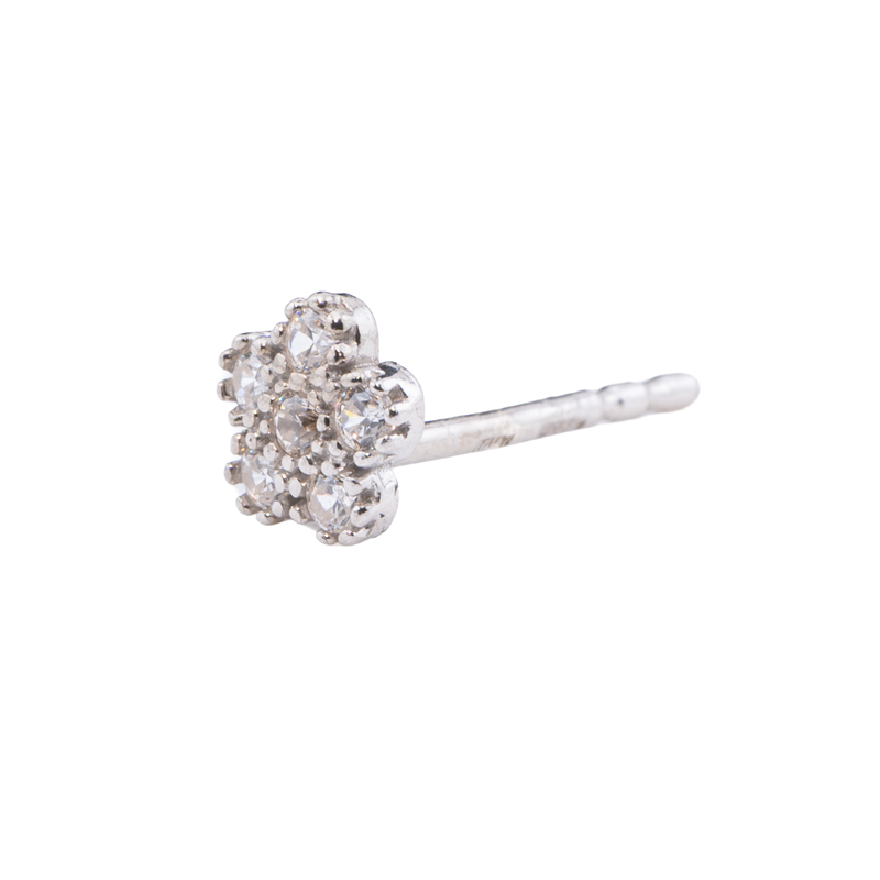 ORECCHINO CON FIORE ZIRCONATO
