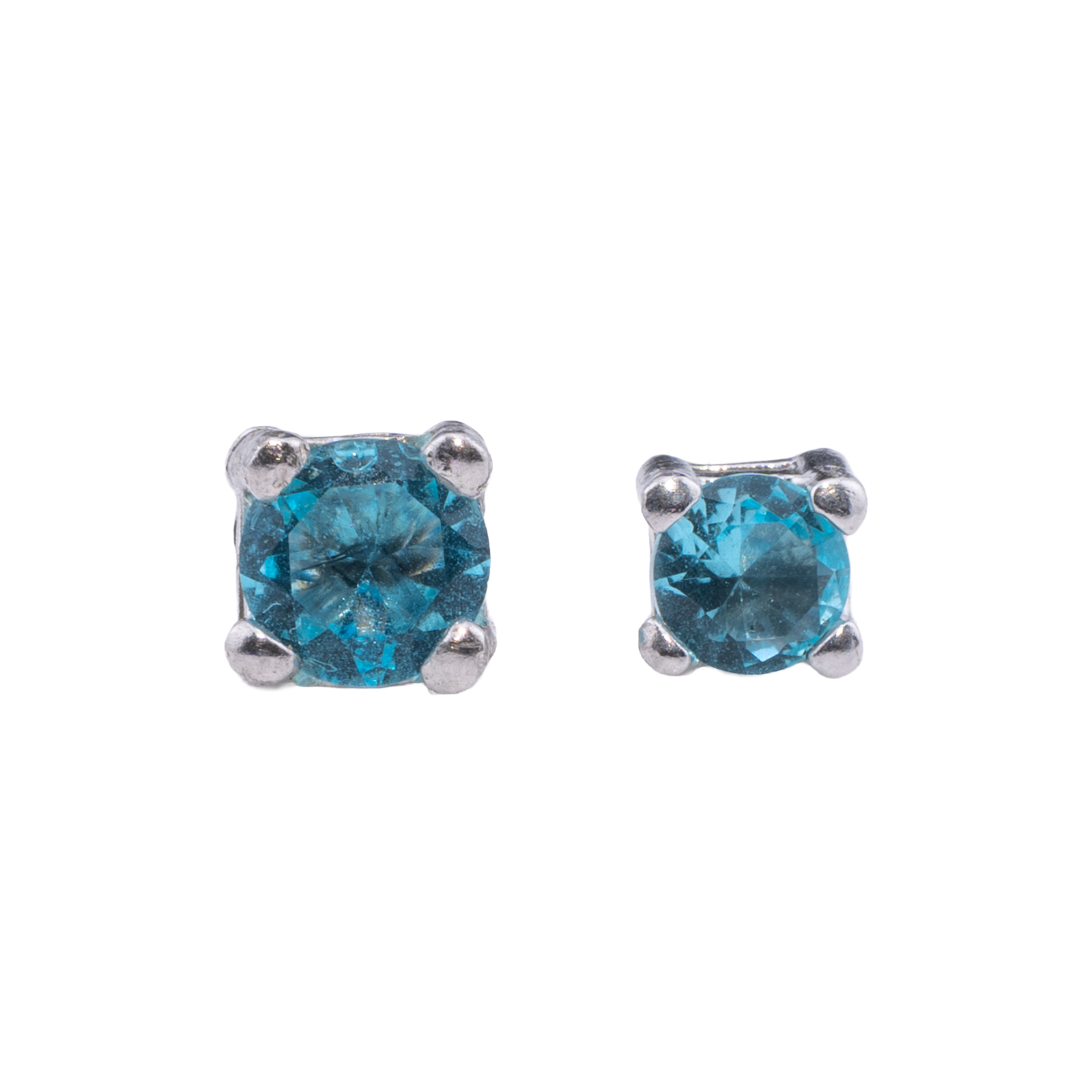 ORECCHINO CON ZIRCONE AZZURRO